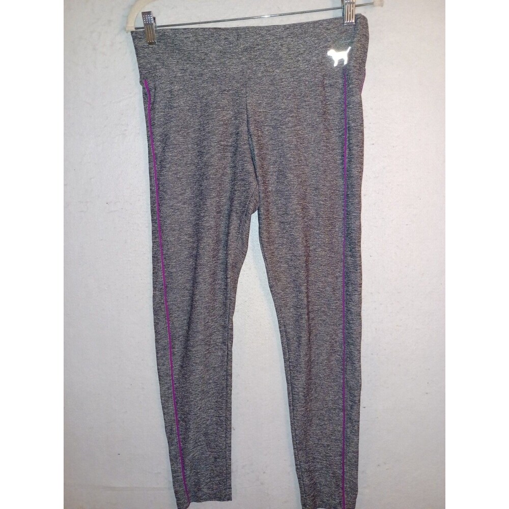 Victoria Secret PINK Leggings Women M Yoga Pants gym Gray